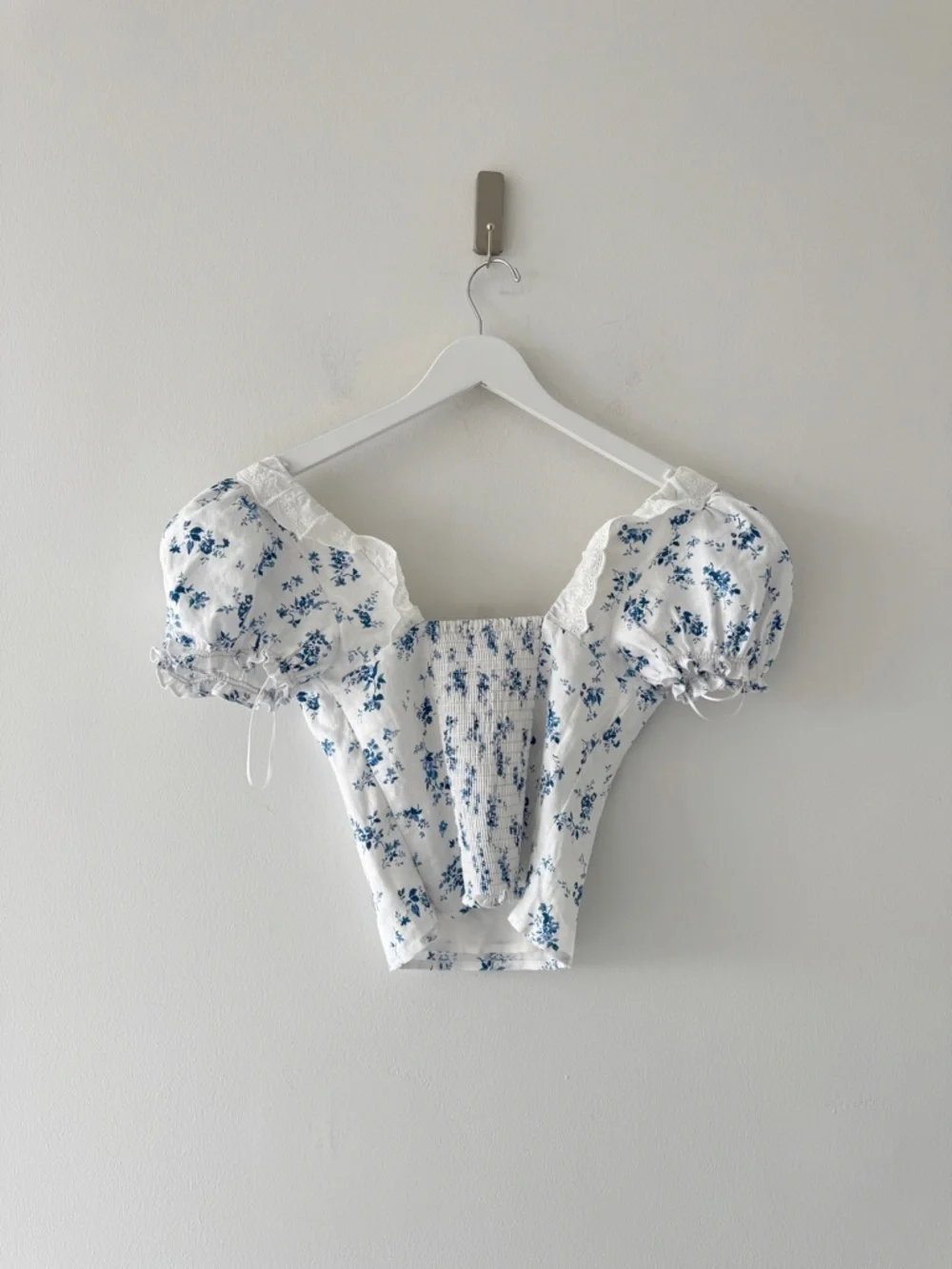 REFORMATION Alice Floral Linen Top 4
